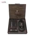 ست هدیه چرم طبیعی مردانه چرمسال کد Gh9