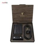 ست هدیه چرم طبیعی مردانه چرمسال کد M9